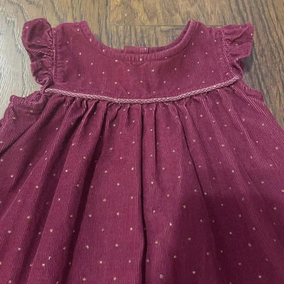 9 Months Maroon Corduroy Dress - Picture 2 of 4